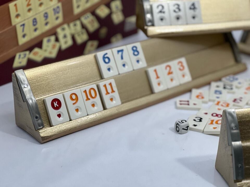 Ahşap Okey Takımı | Altın (Gold) İnci