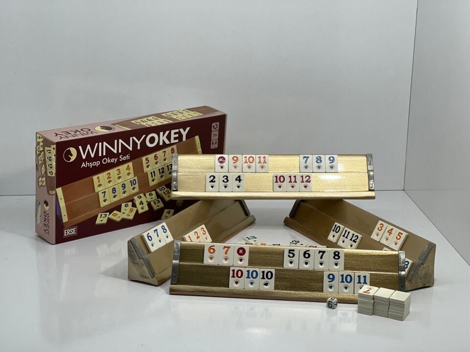 Ahşap Okey Takımı | Altın (Gold) İnci