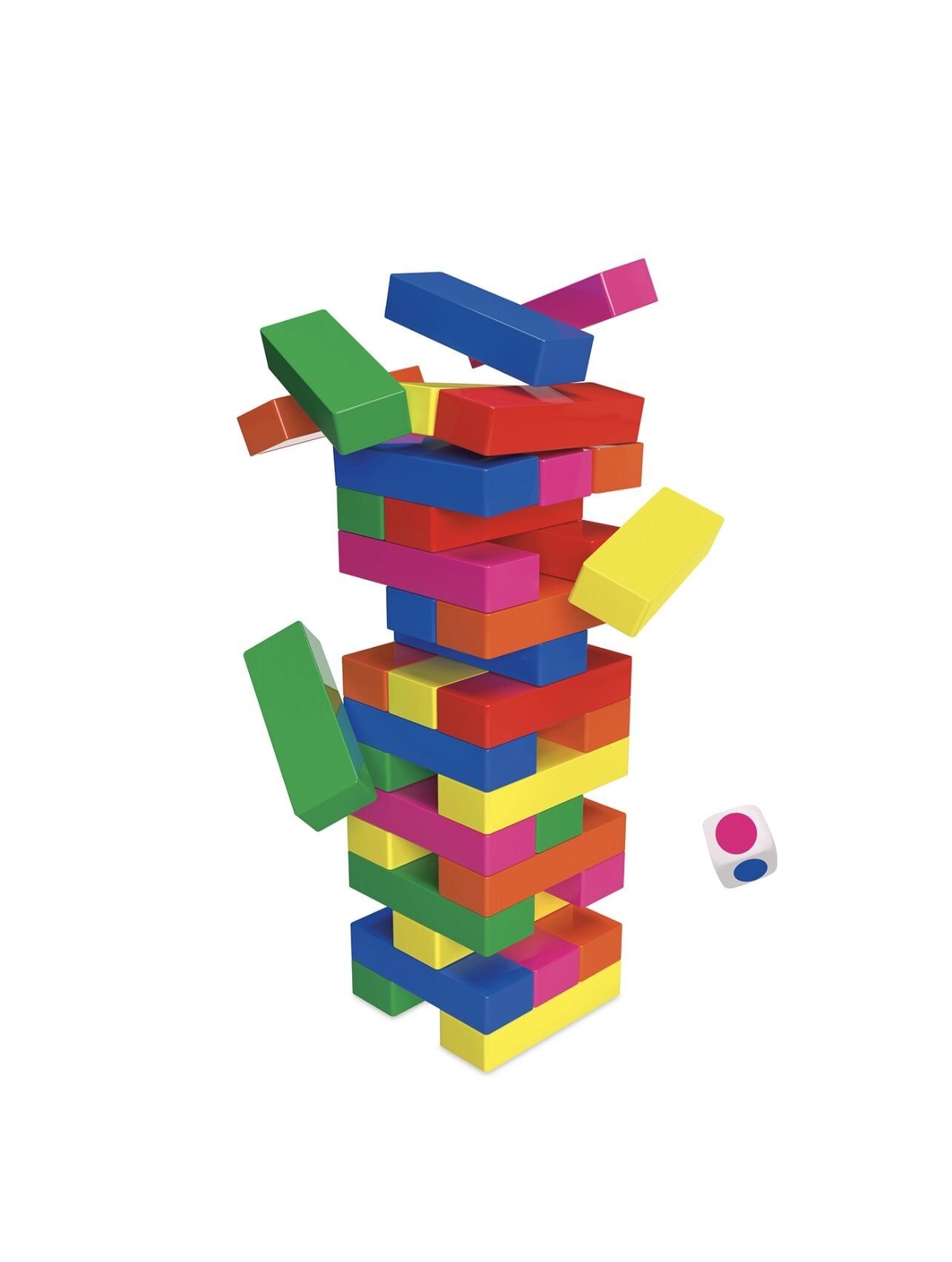 Jenga Denge Oyunu | Plastik Denge Oyun Seti – 54 Blok