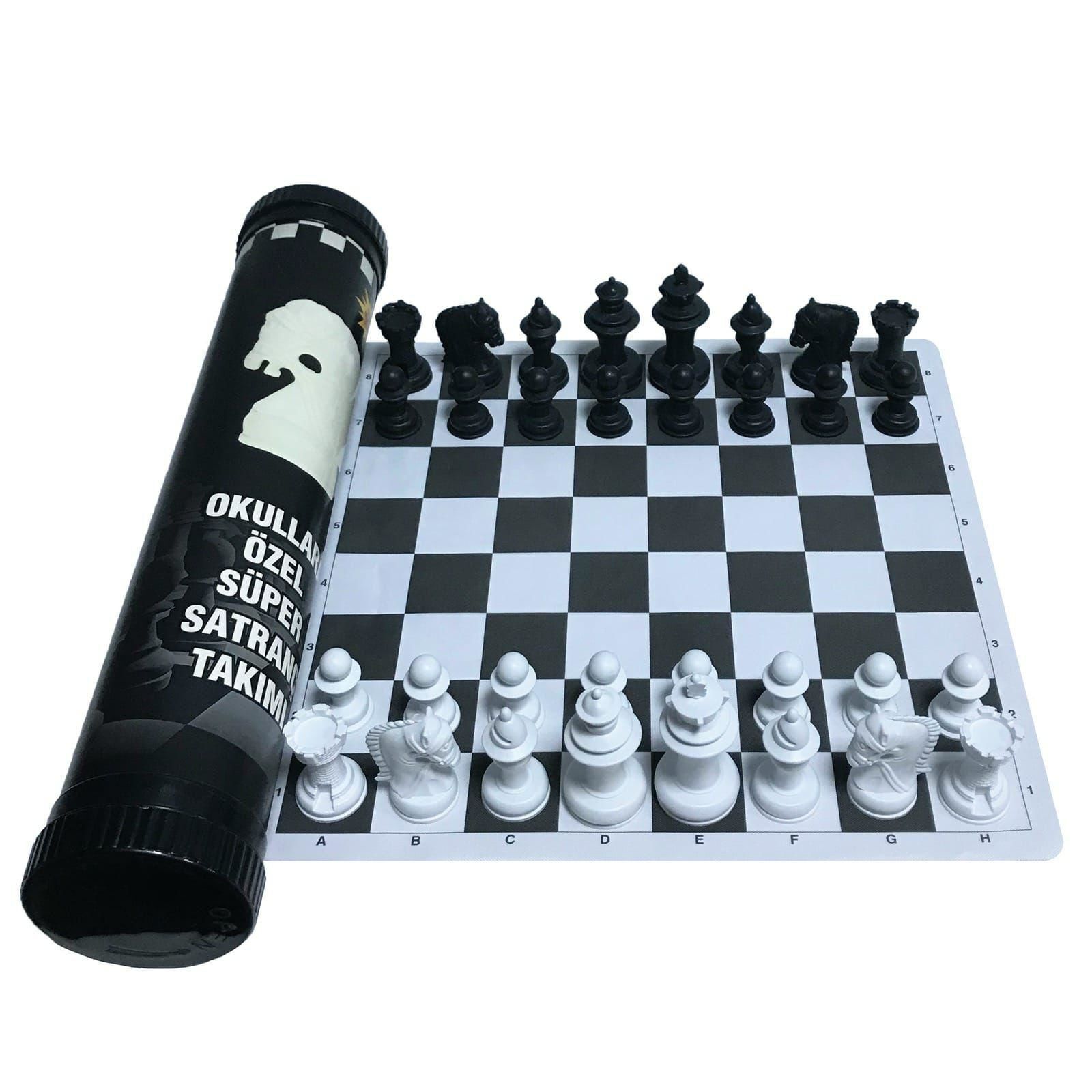 Satranç Takımı | Lüks Büyük Boy – Çevirmeli Kapak Rulo Takım 45x45