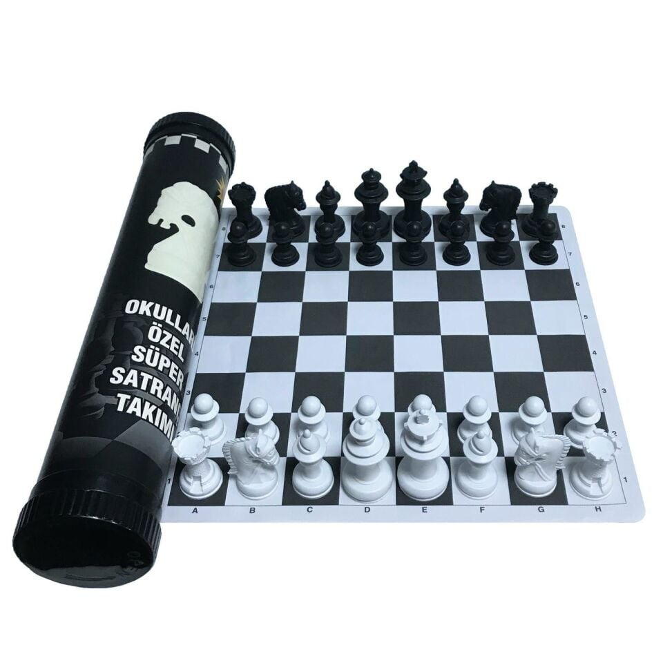 Satranç Takımı | Lüks Büyük Boy – Çevirmeli Kapak Rulo Takım 45x45
