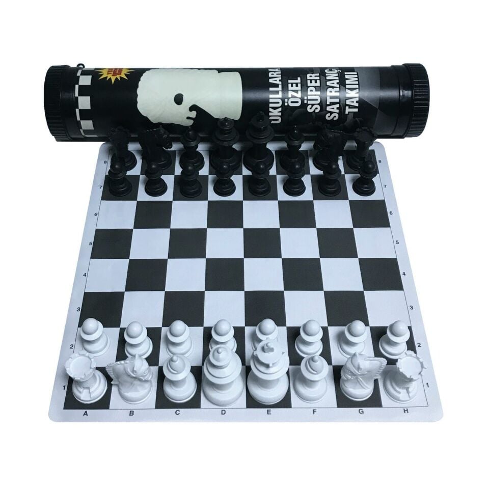Satranç Takımı | Lüks Büyük Boy – Çevirmeli Kapak Rulo Takım 45x45